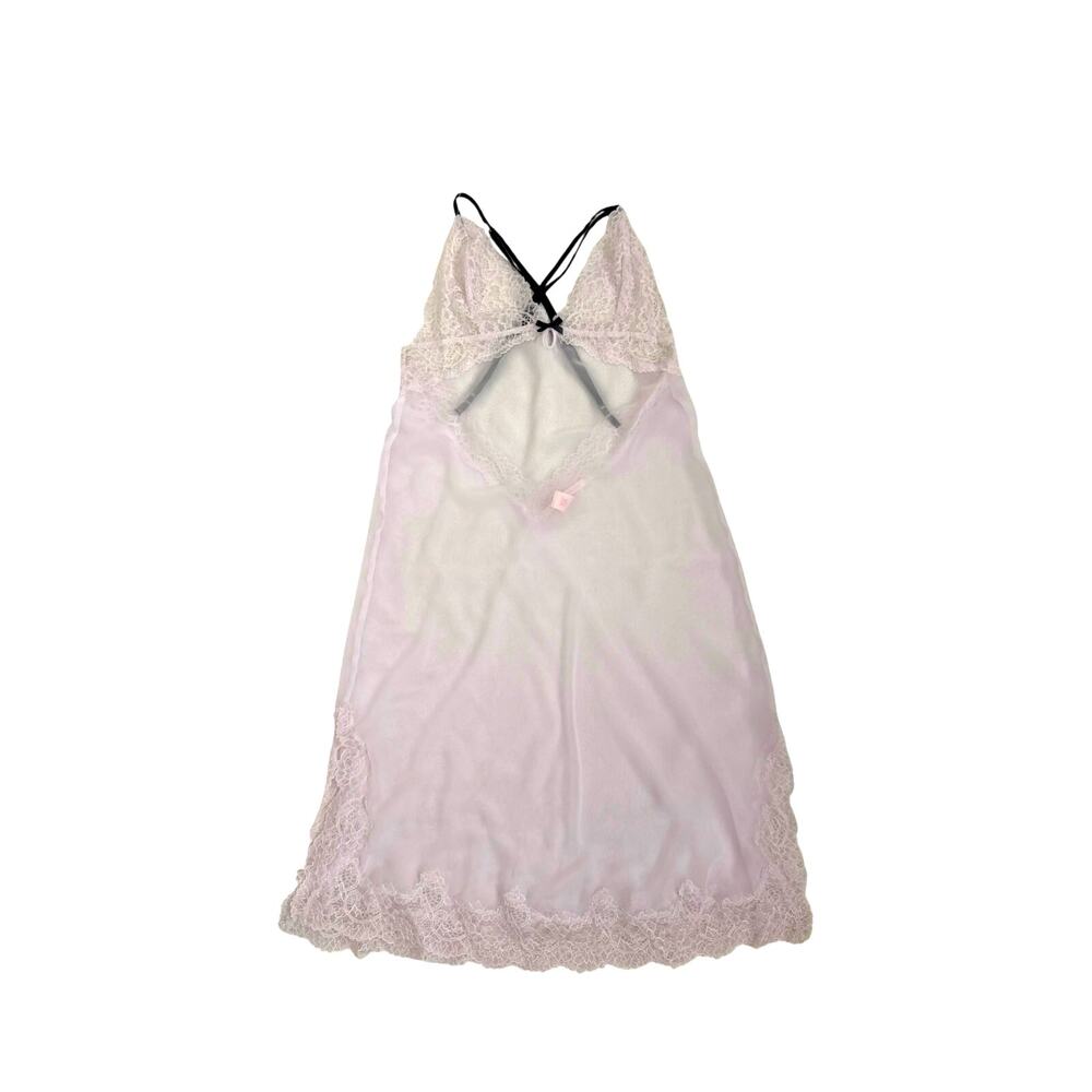 Victoria's Secret Lingerie Sheer Pink Babydoll Nightgown Size Women's Small